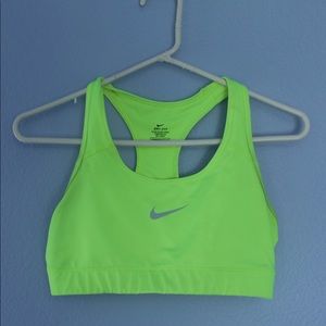 Neon yellow Nike Sports Bra
